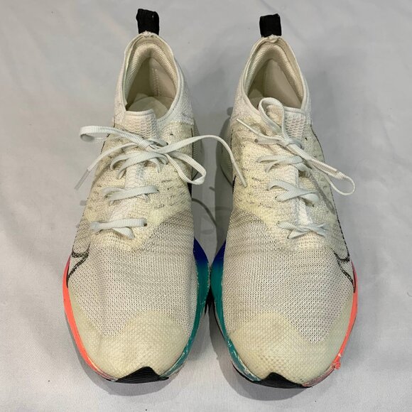 Nike Air Zoom Tempo NEXT% Flyknit White Pink Blue Men’s Running Shoes Size 8.5 - Picture 3 of 13